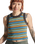 Out There Ribbed Vest in Espresso Multi Stripe