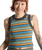 Out There Ribbed Vest in Espresso Multi Stripe