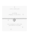 The Joma Jewellery A Little Positivity Bracelet in Silver Plating