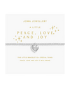 The Joma Jewellery Christmas A Little Peace, Love And Joy Bracelet in Silver Plating