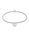 The Joma Jewellery Christmas A Little Peace, Love And Joy Bracelet in Silver Plating