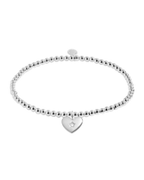 The Joma Jewellery Christmas A Little Peace, Love And Joy Bracelet in Silver Plating