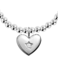The Joma Jewellery Christmas A Little Peace, Love And Joy Bracelet in Silver Plating