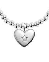 The Joma Jewellery Christmas A Little Peace, Love And Joy Bracelet in Silver Plating