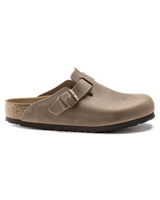 The Birkenstock Womens Boston Natural Leather Oiled Sandals in Tobacco Brown