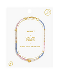 Happy Little Moments Good Vibes Anklet in Gold