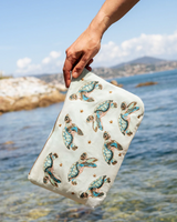 Baby Turtle Conservation Everyday Pouch in Ink Blue