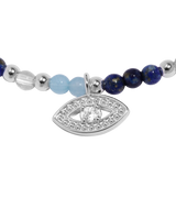 Eye Anklet in Silver