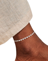 Sparkle Chain Anklet in Silver