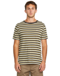 The Volcom Mens Level Stone Crew T-Shirt in Wren