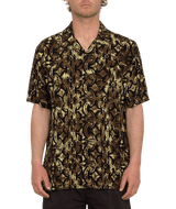 The Volcom Mens Bold Moves Shirt in Ginger Brown