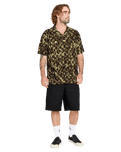 The Volcom Mens Bold Moves Shirt in Ginger Brown