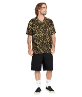 The Volcom Mens Bold Moves Shirt in Ginger Brown