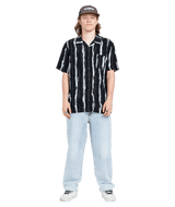 The Volcom Mens Hockey Dad Shirt in Stealth