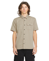 The Volcom Mens Trade Stone Shirt in Light Khaki