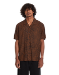 Utopias Print Shirt in Brown Horn