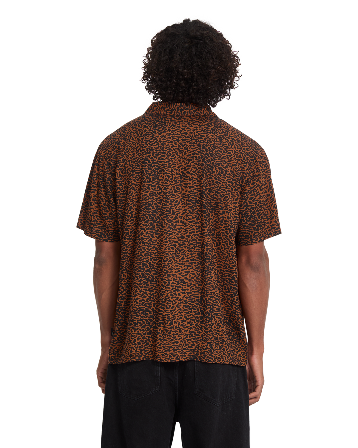 Utopias Print Shirt in Brown Horn