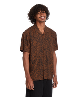 Utopias Print Shirt in Brown Horn