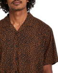 Utopias Print Shirt in Brown Horn