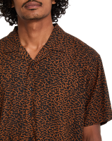 Utopias Print Shirt in Brown Horn