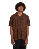 Utopias Print Shirt in Brown Horn