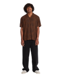 Utopias Print Shirt in Brown Horn