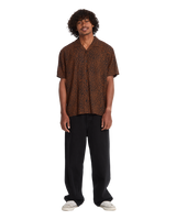 Utopias Print Shirt in Brown Horn