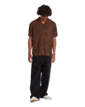 Utopias Print Shirt in Brown Horn