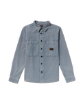 The Volcom Mens Levelstone Shirt in Blue Wash