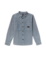 The Volcom Mens Levelstone Shirt in Blue Wash