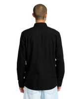 The Volcom Mens Caden Solid Shirt in Antique Black