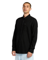 The Volcom Mens Caden Solid Shirt in Antique Black