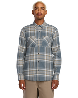 The Volcom Mens Netastone Flannel Shirt in Dark Slate
