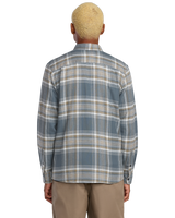 The Volcom Mens Netastone Flannel Shirt in Dark Slate