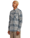 The Volcom Mens Netastone Flannel Shirt in Dark Slate