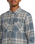 The Volcom Mens Netastone Flannel Shirt in Dark Slate