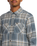 The Volcom Mens Netastone Flannel Shirt in Dark Slate