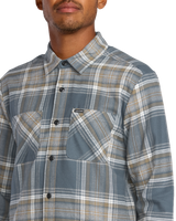 The Volcom Mens Netastone Flannel Shirt in Dark Slate