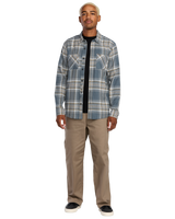 The Volcom Mens Netastone Flannel Shirt in Dark Slate