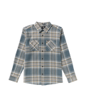The Volcom Mens Netastone Flannel Shirt in Dark Slate