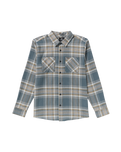 The Volcom Mens Netastone Flannel Shirt in Dark Slate