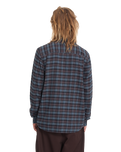 The Volcom Mens Caden Plaid Shirt in Raisin