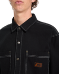 The Volcom Mens Levelstone Shirt in Black & White