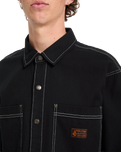 The Volcom Mens Levelstone Shirt in Black & White