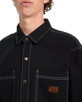 The Volcom Mens Levelstone Shirt in Black & White