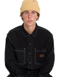The Volcom Mens Levelstone Shirt in Black & White