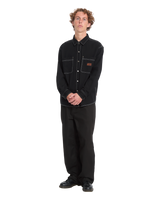 The Volcom Mens Levelstone Shirt in Black & White