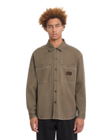 The Volcom Mens Levelstone Shirt in Earth