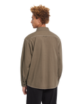 The Volcom Mens Levelstone Shirt in Earth