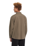 The Volcom Mens Levelstone Shirt in Earth